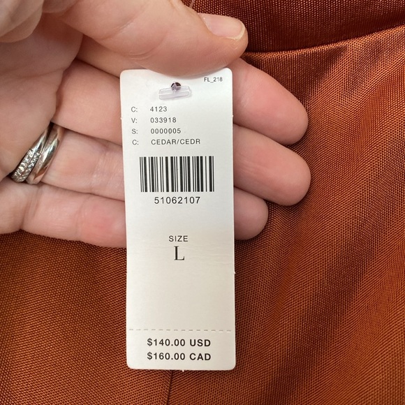 Anthropologie Maeve Shiloh flowy burnt orange slinky pants women’s large NWT - Picture 5 of 7